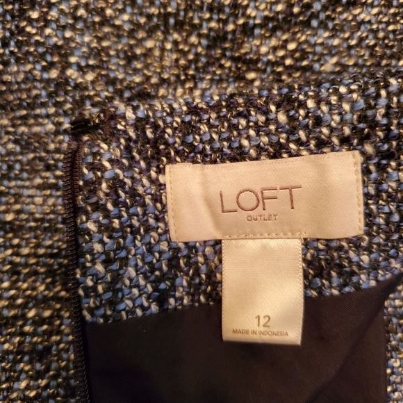 Loft Skirt Size 12, blue and black tweed - Picture 4 of 8
